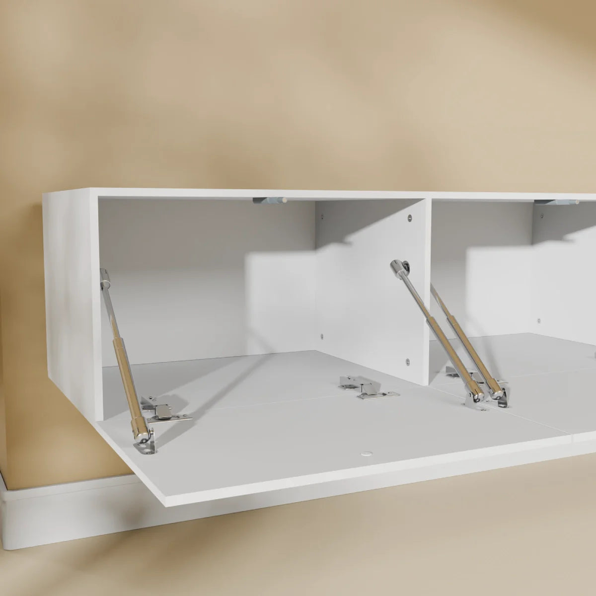 Mora Meuble Télé pour TV | Suspendu ou sur pied | 300 cm Blanc