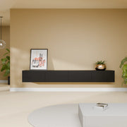 Mora Meuble Télé pour TV | Suspendu ou sur pied | 240 cm Noir