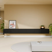 Mora Meuble Télé pour TV | Suspendu ou sur pied | 300 cm Noir