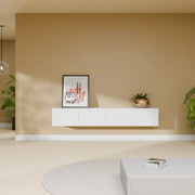 Mora Meuble Télé pour TV | Suspendu ou sur pied | 180 cm Blanc