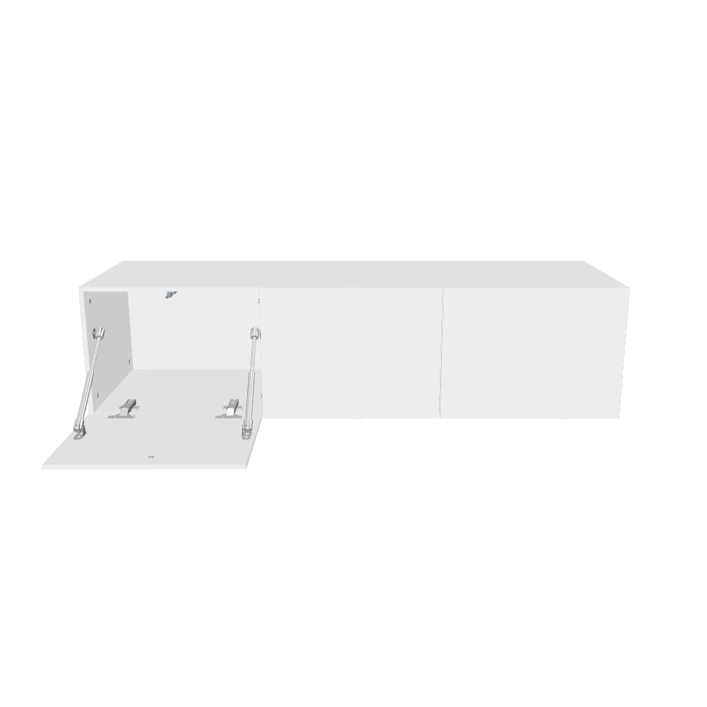 Mora Meuble Télé pour TV | Suspendu ou sur pied | 120 cm Blanc