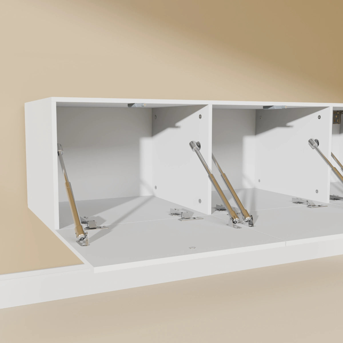 Mora Meuble Télé pour TV | Suspendu ou sur pied | 120 cm Blanc