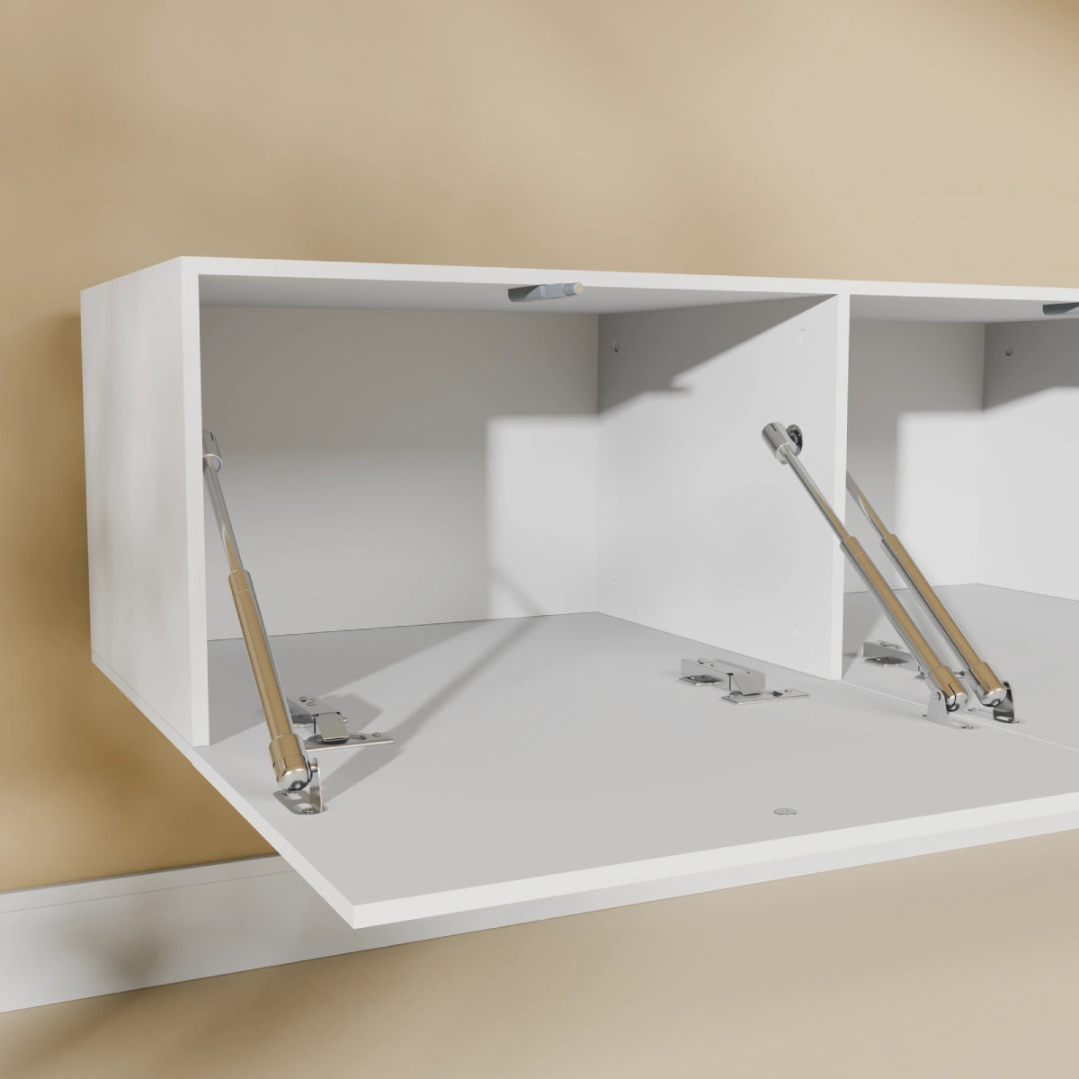 Mora Meuble Télé pour TV | Suspendu ou sur pied | 280 cm Blanc